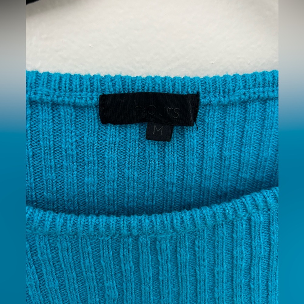 h:ours Revolve Lua Cropped Keyhole Sweater blue - Picture 6 of 7